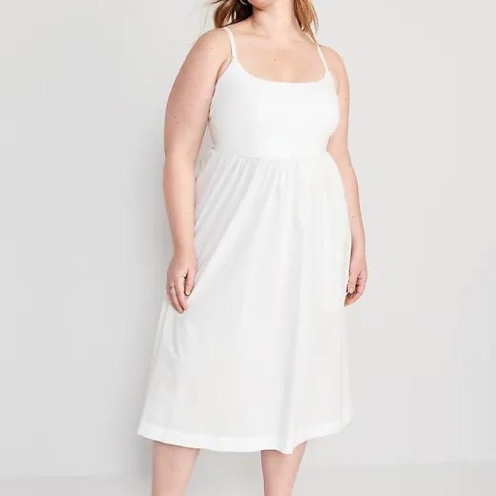 NWT Old Navy Fit & Flare Combination Midi Cami Dress for Women - Picture 6 of 7